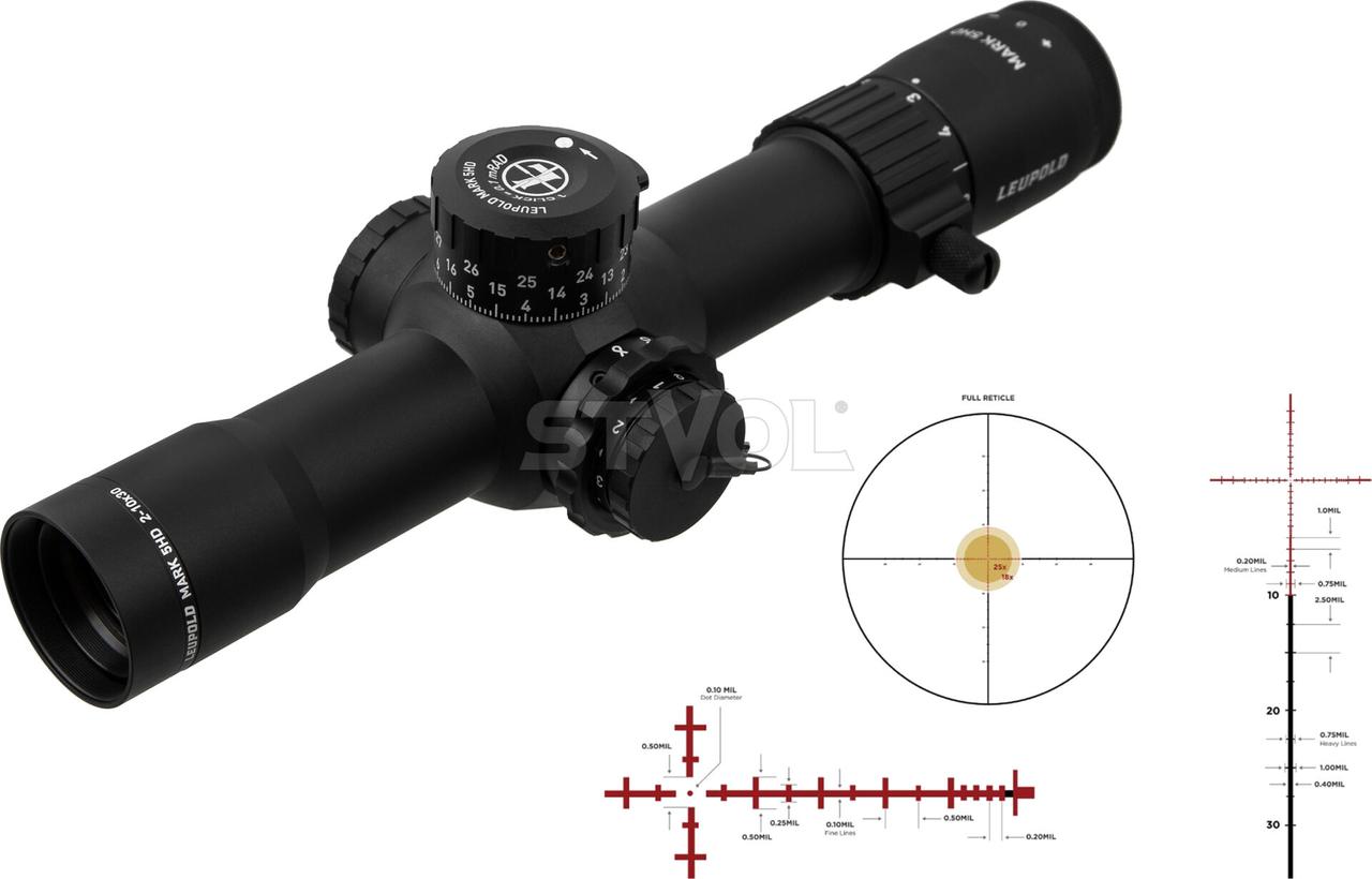 Прилад оптичний LEUPOLD Mark 5HD 2-10x30 (35 mm) M5C3 FFP Illum. TMR, фото 1