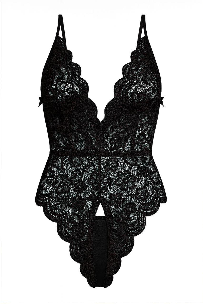 Боді жіноче мереживне Бантик Crisp Love чорний, фото 1