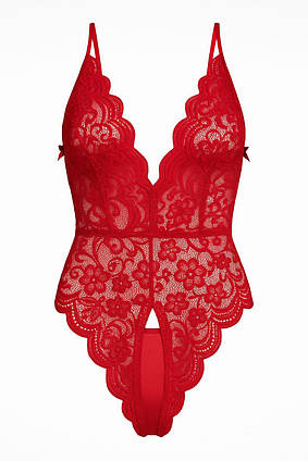 Боді жіноче мереживне Бантик Crisp Love червоний