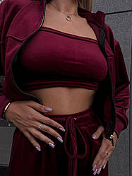 Жіночий молодіжний велюровий бандо топ без бретелей