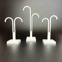 Торговельне обладнання Finding Три стійки демонстраційні для сережок кульчиків цвяшків Білі Комплект 3 шт