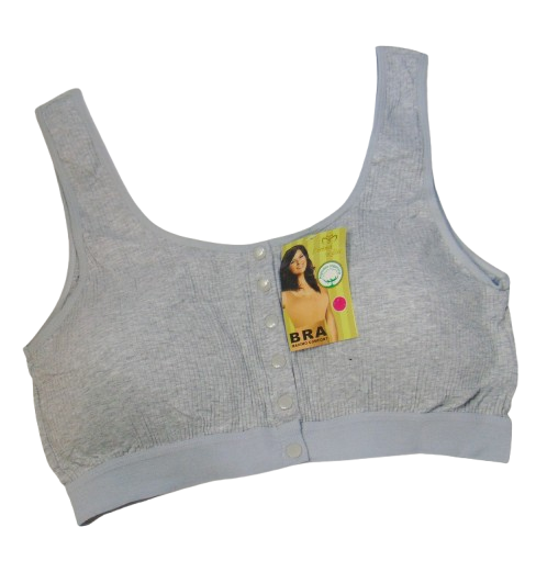 Топ бавовна рубчик застібається спереду 10XL (чашка E-F) сірий lirina Rose 50789, фото 1