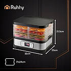 Сушарка для овочів і фруктів Ruhhy 25929 — 400 Вт, 5 секцій, 10 л, фото 8