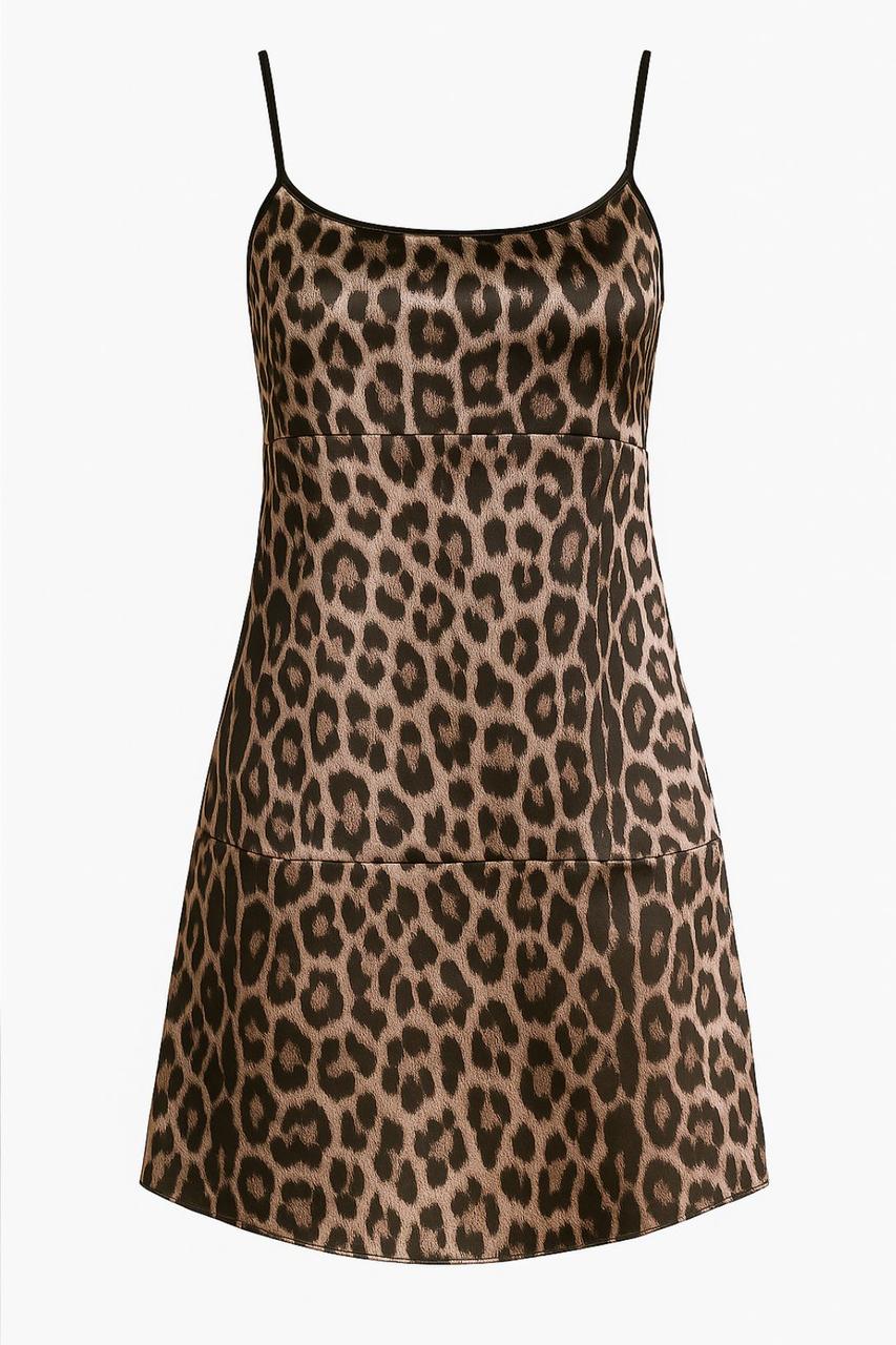 Пеньюар жіночий леопардовий Лео Litthin коричневий, фото 1