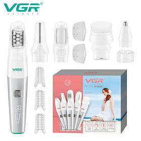 Епілятор VGR  5 в 1 V-752 GREEN, 5 насадок, IPX5