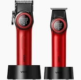 Комплект VGR 2 в 1 V-001&V-977 RED, акумуляторна машинка для стрижки  (clipper) і тример, фото 1