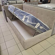 Односпальне ліжко в тканині з підйомним механізмом Клер Д 05 в наявності, фото 4