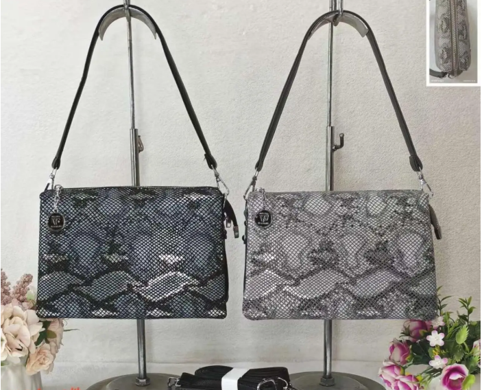 Сумка жіноча крос-боді прямокутна під рептилію 21*18,5 см із штучної шкіри в різних кольорах Zhenya, фото 1