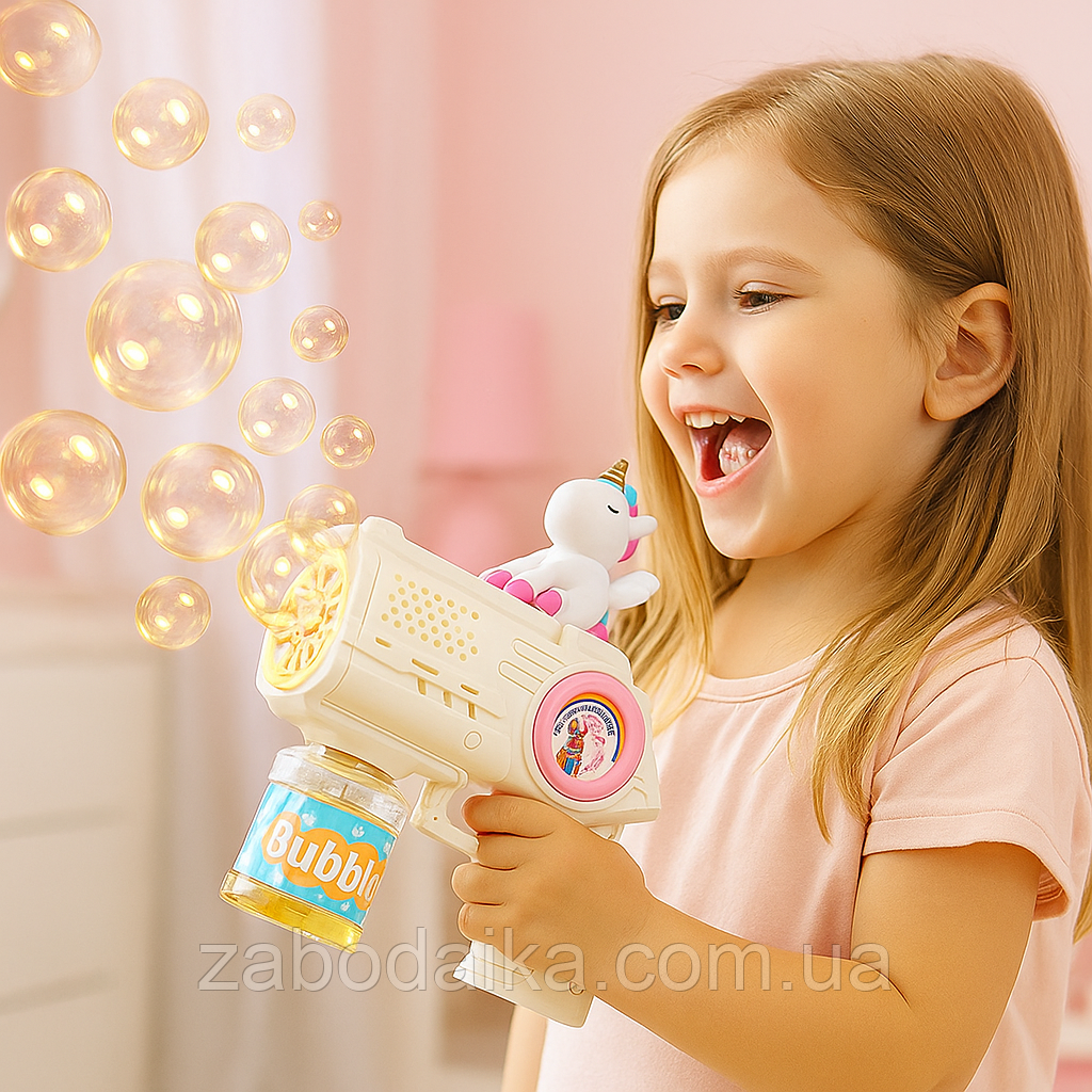 Пістолет генератор мильних бульбашок, підсвітка, автоматичне видування 358-3, фото 1