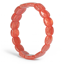 Полуничний кварц браслет, 0140ТК