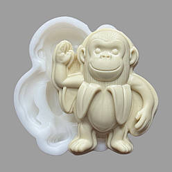 Ексклюзив! Силіконовий молд для шоколаду, зефіру та ін "Чімпанзіні бананіні"