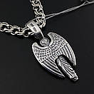 Чоловічий срібний ланцюжок бісмарк і кулон Ангел хранитель Михаїл 55 см, фото 6