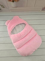 Спальник Ведмедик для новонароджених (штучне хутро кролик) рожевий