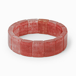 Полуничний кварц браслет, 0141ТК