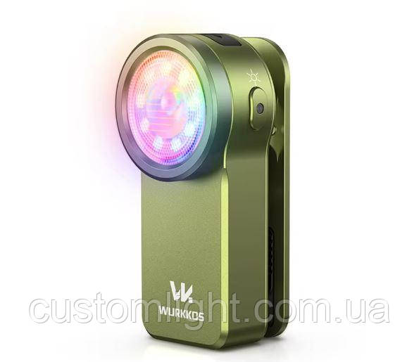 Ліхтар Wurkkos HD03 RGB з кліпсою (зелений), фото 1
