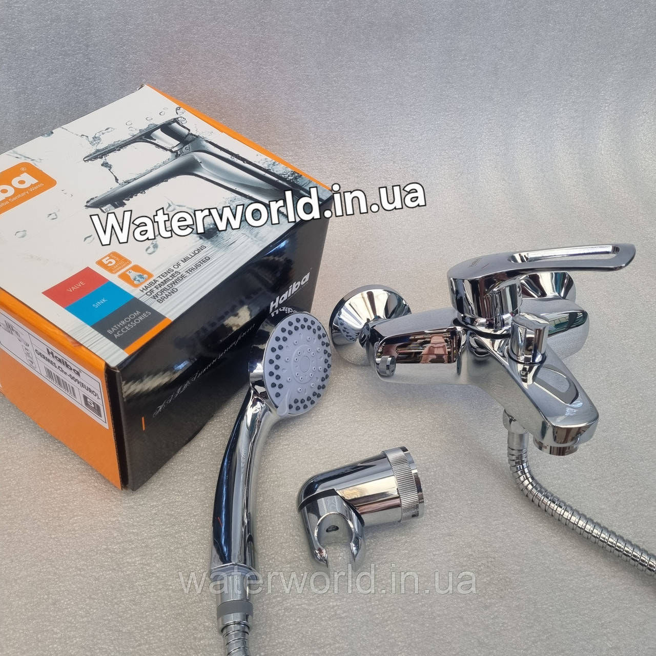 Латунний змішувач із душем для ванної кімнати або душової кімнати HAIBA GERMES 009 Euro