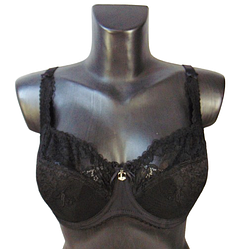 Бюстгальтер тонкий поролон до середини чашки 90F чорний Lanny mode 11679