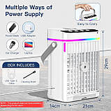 Мобільний кондиціонер, портативний міні-кондиціонер, мобільний кондиціонер, без відсмоктування, мобільний вентилятор 4-в-1, фото 5