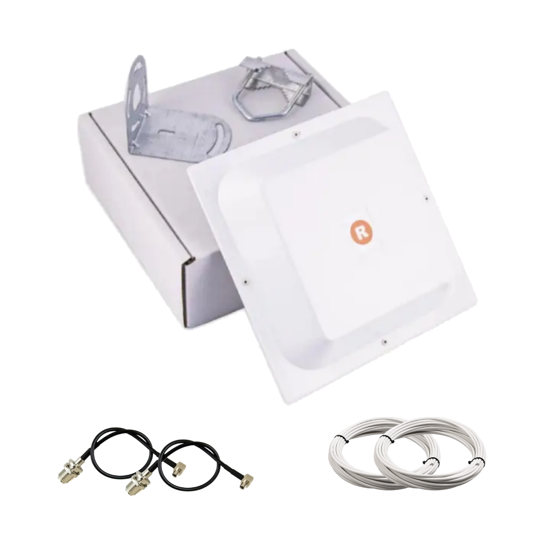 Антена 4G комплект MIMO R-Net квадрат 2×17 дБ з кабелем і перехідниками