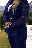 Костюм брюки та піджак з мереживними рукавами опт роздріб 9766, фото 7