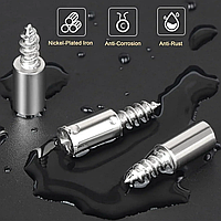 Тримачі для полиць, кронштейнів, перегородок шафи, фіксований гвинт із нековзною накладкою. 10+10 шт