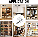 Тримачі для полиць, кронштейнів, перегородок шафи, фіксований гвинт із нековзною накладкою. 10+10 шт, фото 5