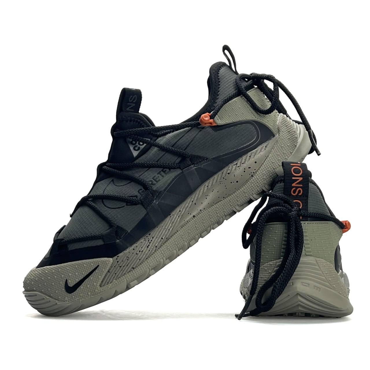 Чоловічі кросівки Nike ACG Terra Antarktik Low GTX Khaki Black, кеди Найк текстиль водовідштовхувець. Чоловіче взуття