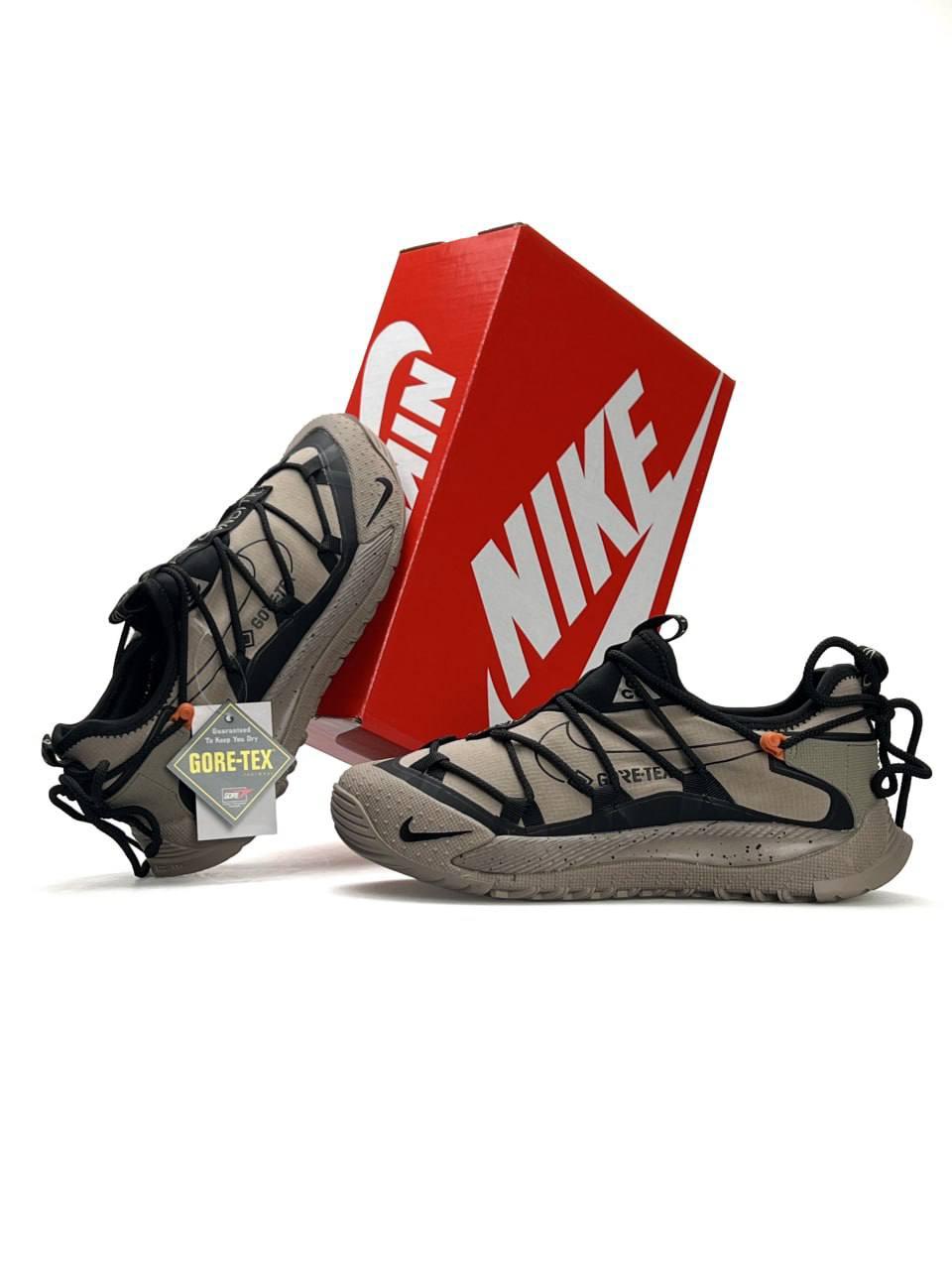 Чоловічі кросівки Nike ACG Terra Antarktik Low GTX Beige Black, кеди Найк текстиль водовідштовхувальний. Чоловіче взуття, фото 1