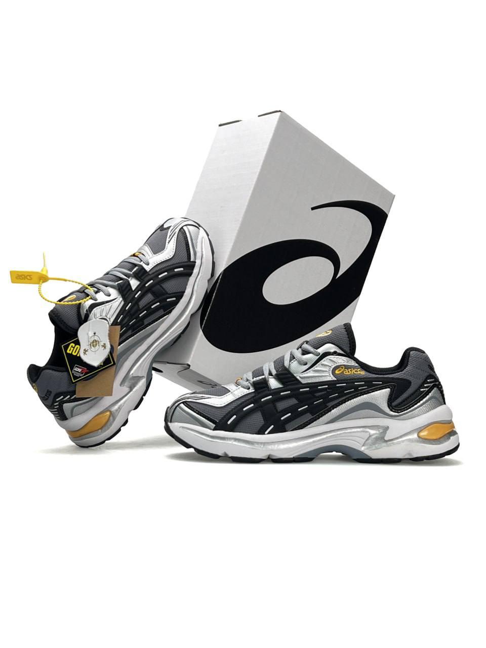 Чоловічі шкіряні текстиль кросівки Asics Gel-Preleus GTX Silver Grey, кеди Асикс шкіра текстиль. Чоловіче взуття
