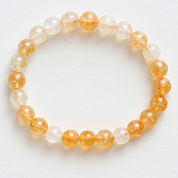 Цитрин Перламутровий Ø6 браслет, 0144ТЦ