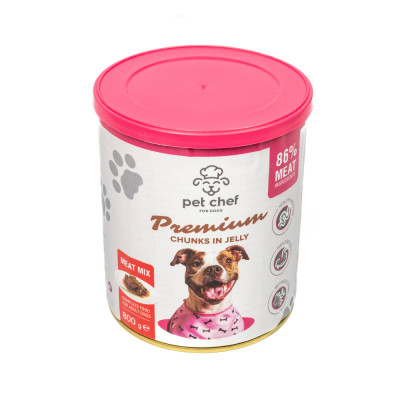 Вологий корм для собак Pet Chef М'ясний мікс 800 г (4820255193649), фото 1