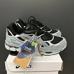 Чоловічі кросівки Asics Gel NYC Grey Black Асікс Гель сірі з чорним замша текстиль