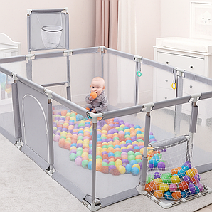 Манеж Memfis для дітей, сухий басейн, 180 х 120 см сірий 0724