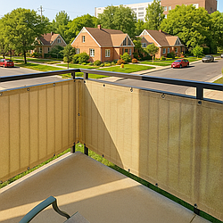 Ширма для балкону 1х2 м. Затіняюча сітка (екран) для балкону. Балконна завіса, полотно на балкон -UKMarket-