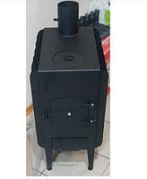 Буржуйка 4мм. на 120 м³, заводська піч-буржуйка у квартиру, теплицю, гараж, будинок з варильною поверхнею