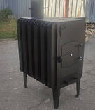 Буржуйка 4мм. на 120 м³, заводська піч-буржуйка у квартиру, теплицю, гараж, будинок з варильною поверхнею, фото 6