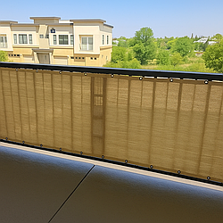 Ширма для балкону 0.9х5 м. Затіняюча сітка (екран) для балкону. Балконна завіса, тент на балкон -UKMarket-