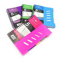 Зошит на спіралі з роздільниками В5 (175 х 255) 120 аркушів у клітинку Office MIX 0743-B5