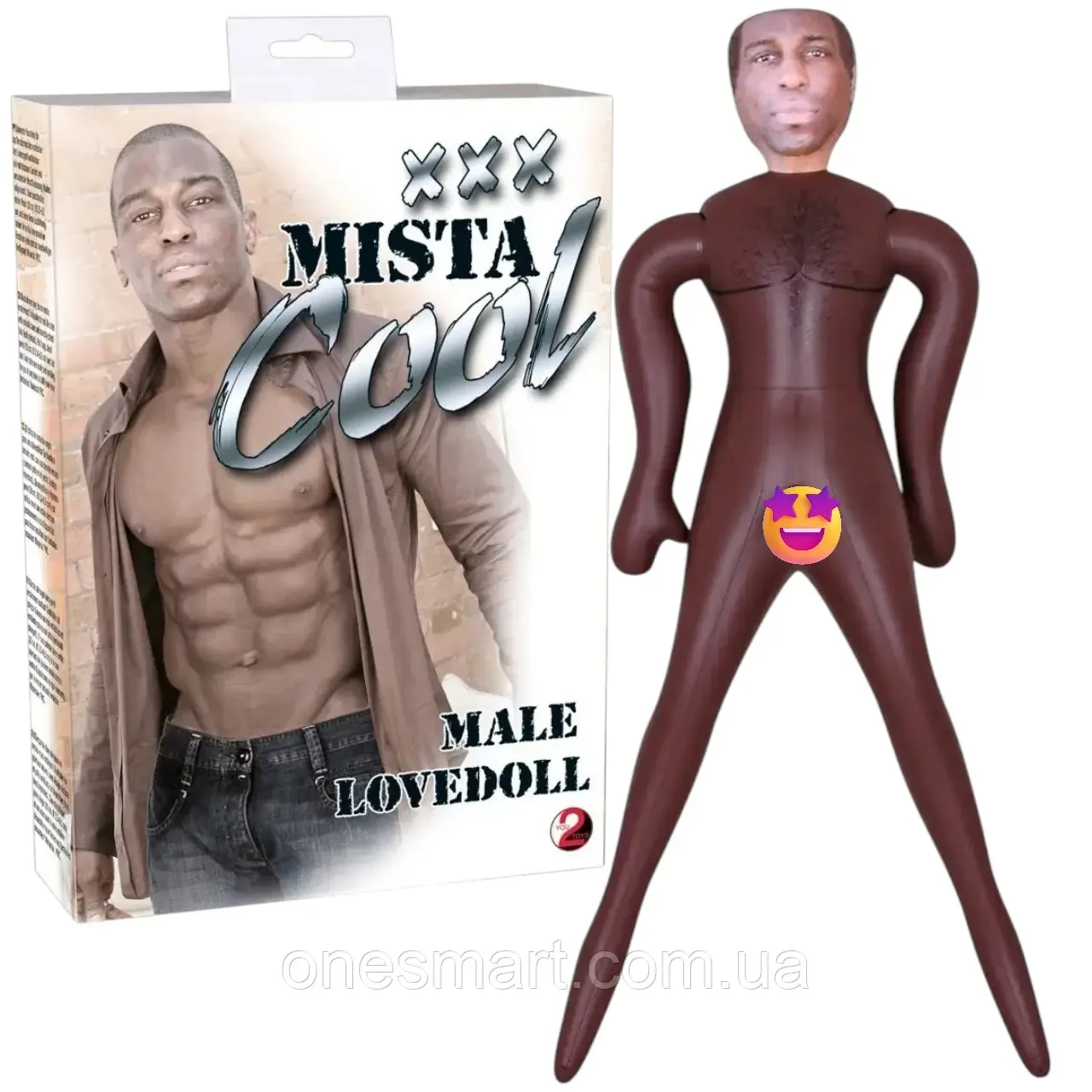 Секс лялька Mista Cool надувний мулат для інтимних задоволень з анальним отвором та реалістичним членом