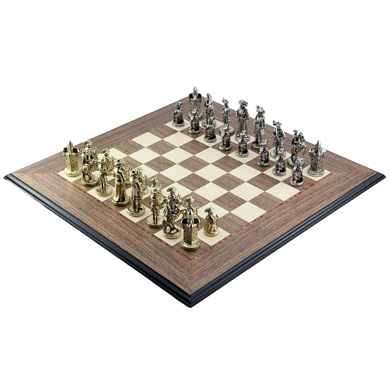 Шахова дошка з дерева від іспанського бренду Ferrer та тематичними фігурами від італійського бренду Italfama, фото 1