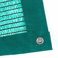 Затінювальна сітка 4 м на 4 м із люверсами захисна від сонця для навісів теплиць рослин і авто, фото 3