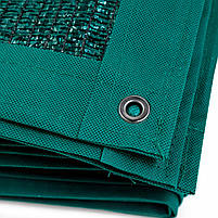 Затінювальна сітка 4 м на 4 м із люверсами захисна від сонця для навісів теплиць рослин і авто, фото 5