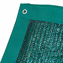 Затінювальна сітка 4 м на 4 м із люверсами захисна від сонця для навісів теплиць рослин і авто, фото 10