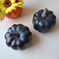 Тыква большая искусственная черного - 8 см