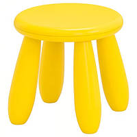 Дитячий табурет IKEA MAMMUT жовтий стільчик для дітей ІКЕА МАММУТ
