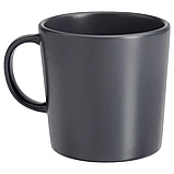 Керамічна чашка IKEA DINERA 300 мл темно-сіра гуртка ІКЕА ДІНЕРА 303.628.20, фото 3