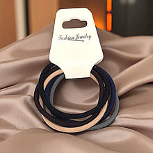 Гумка для волосся d - 5 см набір 5 шт безшовні тонкі різнокольорові #01 Fashion Jewelry