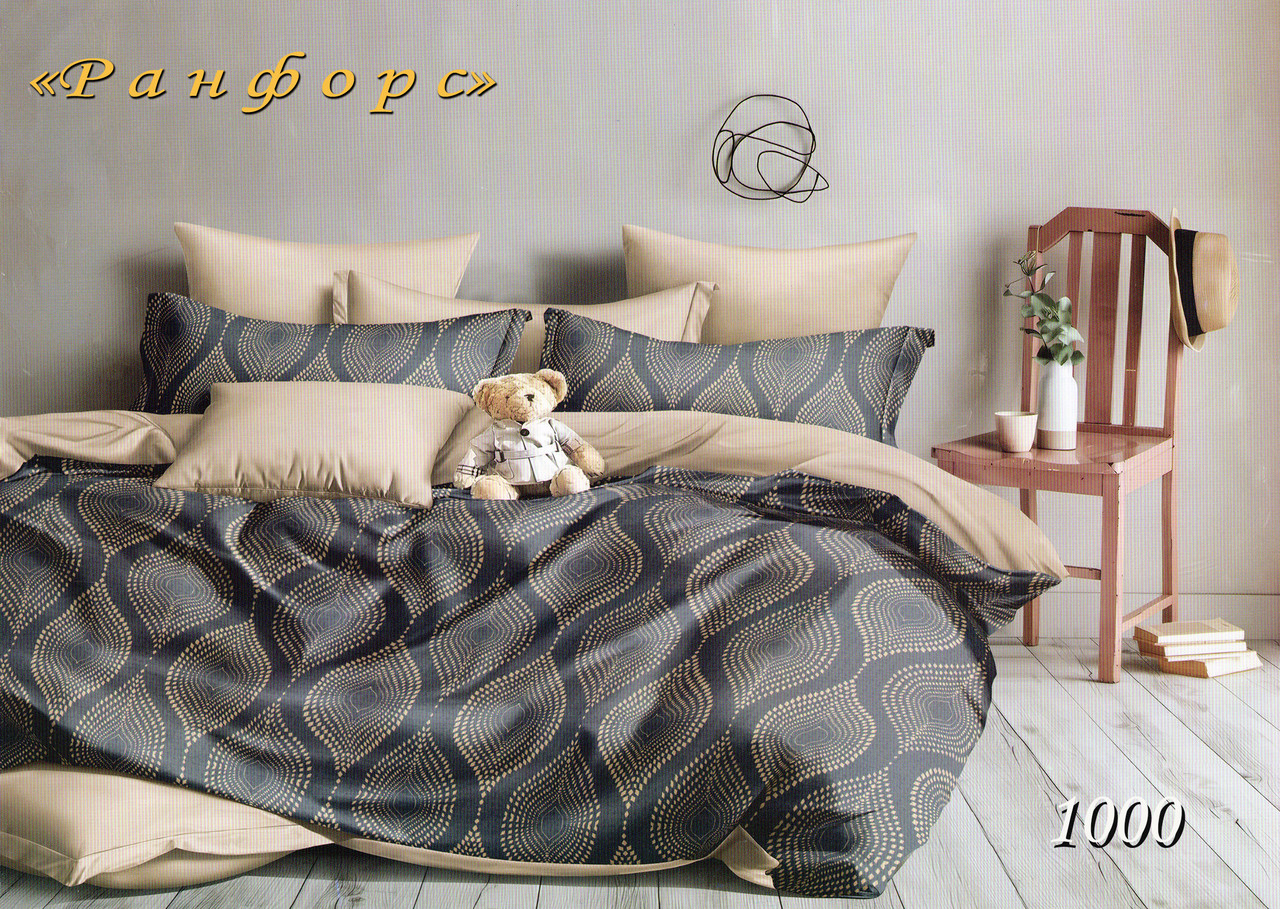 Комплект постільної білизни в Коробці Тет-@-Тет євро 1000 ранфорс, фото 1