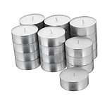 Свічки таблетки чайні IKEA GLIMMA 24 шт. х 9 годин горіння, декоративні плавальні свічки ГЛІММА ІКЕА, фото 3