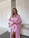 Комплект асиметрична сорочка та халат шовковий Опт Роздріб Дроп 9772, фото 10